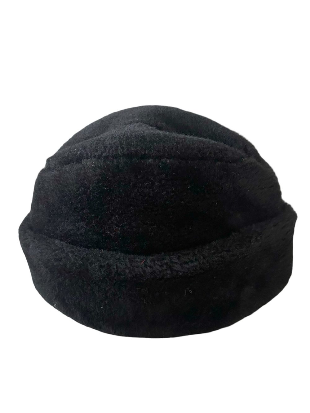 Capas Headwear NYC Vintage Black Faux Shearling Fur Bavarian Style Trapper Hat